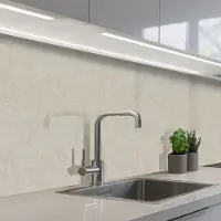 KitchenYeah Keuken achterwand 500x80 cm - Spatscherm zelfklevend Steen - Beton print - Patronen - Muurbeschermer - Spatwand fornuis