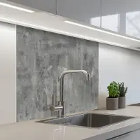KitchenYeah Keuken achterwand 80x80 cm - Spatscherm zelfklevend Roest - Beton print - Patroon - Muurbeschermer - Spatwand fornuis