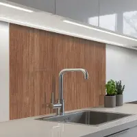 KitchenYeah Keuken achterwand 100x80 cm - Spatscherm zelfklevend Hout - Boomstronk - Patronen - Muurbeschermer - Spatwand fornuis