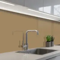KitchenYeah Keuken achterwand 500x60 cm - Spatscherm zelfklevend Palet - Beige - Interieur - Muurbeschermer - Spatwand fornuis