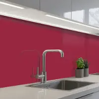 KitchenYeah Keuken achterwand 250x80 cm - Spatscherm zelfklevend Rood - Effen kleur - Muurbeschermer - Spatwand fornuis