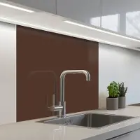 KitchenYeah Keuken achterwand 80x80 cm - Spatscherm zelfklevend Bruin - Donker - Kleuren - Muurbeschermer - Spatwand fornuis