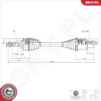 ESEN SKV 40SKV376 Aandrijfas