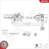 ESEN SKV 40SKV163 Aandrijfas
