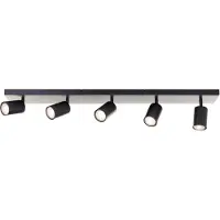 Brilliant Jello - Plafondlamp - LED GU10 5x5W - 3000K - Dimbaar - Zwart