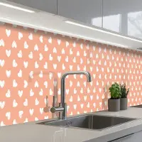 KitchenYeah Keuken achterwand 400x60 cm - Spatscherm zelfklevend Patronen - Abstract - Hart - Geometrie - Muurbeschermer - Spatwand fornuis