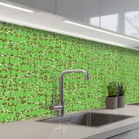 KitchenYeah Keuken achterwand 300x80 cm - Spatscherm zelfklevend Krokodil - Structuur - Patronen - Groen - Muurbeschermer - Spatwand fornuis