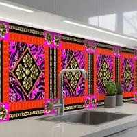 KitchenYeah Keuken achterwand 350x60 cm - Spatscherm zelfklevend Bloemen - Ketting - Panterprint - Goud - Patroon - Muurbeschermer - Spatwand fornuis