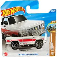 Hot Wheels '75 CHEVY BLAZER CUSTOM 115/250 WHITE RED 1:64 HW DIRT 5/10 SHORT CARD 2025
