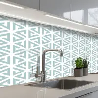 KitchenYeah Keuken achterwand 150x80 cm - Spatscherm zelfklevend Design - Geometrie - Patroon - Driehoek - Muurbeschermer - Spatwand fornuis