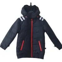 Ducksday - Winterjas - Sherpa fleece - waterdicht - winddicht - Skijas -Unisex - Donkerblauw - maat 122/128 - 8 jaar