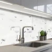 KitchenYeah Keuken achterwand 150x80 cm - Spatscherm zelfklevend Design - Paardenbloem - Bloemen - Muurbeschermer - Spatwand fornuis