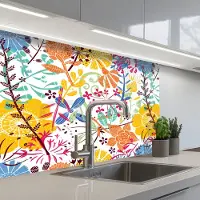 KitchenYeah Keuken achterwand 80x60 cm - Spatscherm zelfklevend Bloemen - Planten - Regenboog - Patronen - Muurbeschermer - Spatwand fornuis