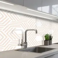 KitchenYeah Keuken achterwand 200x80 cm - Spatscherm zelfklevend Abstract - Patronen - Design - Muurbeschermer - Spatwand fornuis