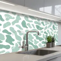 KitchenYeah Keuken achterwand 100x60 cm - Spatscherm zelfklevend Abstract - Verf - Patroon - Grijs - Dierenprint - Muurbeschermer - Spatwand fornuis