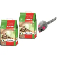 Cat's Best Kattenbakvulling - Bulk voordeel - 2x 20L - Incl - Wol muisje
