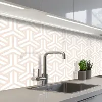 KitchenYeah Keuken achterwand 250x60 cm - Spatscherm zelfklevend Geometrie - Lijn - Vorm - Patroon - Muurbeschermer - Spatwand fornuis