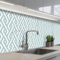 KitchenYeah Keuken achterwand 500x80 cm - Spatscherm zelfklevend Patronen - Abstract - Geometrie - Muurbeschermer - Spatwand fornuis