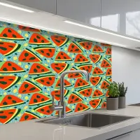KitchenYeah Keuken achterwand 80x60 cm - Spatscherm zelfklevend Watermeloen - Zomers - Fruit - Muurbeschermer - Spatwand fornuis