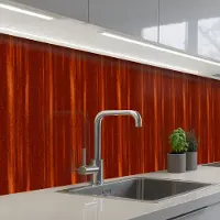 KitchenYeah Keuken achterwand 250x60 cm - Spatscherm zelfklevend Oranje - Rood - Roest print - Metaal - Muurbeschermer - Spatwand fornuis