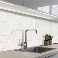 KitchenYeah Keuken achterwand 300x60 cm - Spatscherm zelfklevend Mozaïek - Design - Geometrie - Muurbeschermer - Spatwand fornuis