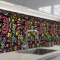 KitchenYeah Keuken achterwand 300x60 cm - Spatscherm zelfklevend Design - Mandala - Regenboog - Muurbeschermer - Spatwand fornuis