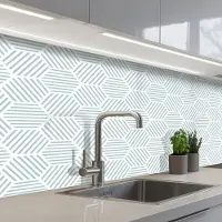 KitchenYeah Keuken achterwand 200x80 cm - Spatscherm zelfklevend Abstract - Patronen - Design - Muurbeschermer - Spatwand fornuis