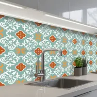 KitchenYeah Keuken achterwand 200x80 cm - Spatscherm zelfklevend Patronen - Bloemen - Abstract - Muurbeschermer - Spatwand fornuis