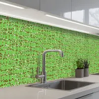 KitchenYeah Keuken achterwand 400x80 cm - Spatscherm zelfklevend Krokodil - Structuur - Patronen - Groen - Muurbeschermer - Spatwand fornuis