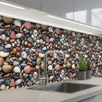 KitchenYeah Keuken achterwand 500x60 cm - Spatscherm zelfklevend Natuur - Kleuren - Stenen - Muurbeschermer - Spatwand fornuis