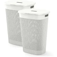 Curver Filo Wasmand met deksel 55L - 2 stuks - Wit