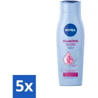 Nivea 5 x Shampoo Diamond Gloss Care 250 ml - Diamanten Glans - Verzorging Haar - Soepel Haar - Gezond Haar - Schitterend Haar