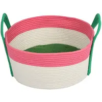 COOCKOO mand BINGE voor katten 44x44x20cm roze/groen