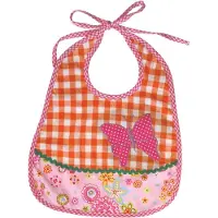 Global Affairs Slab baby rond katoen oranje roze met patchwork - vlinder
