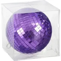 House of Seasons Disco kerstbal | spiegelend | paars | 15cm