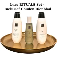 RITUALS - Jing - Geschenkset - Shampoo 250 ml + Conditioner 250 ml + Hair & Body Oil + Gouden Dienblad - Gift Set