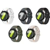Strap-it Siliconen Wave bandjes (5 stuks) – geschikt voor Samsung Galaxy Watch 7 (40 & 44mm) / 6 (Classic) / 5 (Pro) / 4 (Classic) / Watch FE – Zwart, Wit, Sterrenlicht, Grafiet & Legergroen