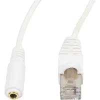 BOSSCOM RJ45 - 3,5mm Jack verlengkabel voor B&O | wit | 15 meter