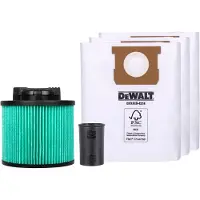 Dewalt Efficiency Accessory Pack | Stofzuigeraccessoires Set | Stofzakken + HEPA H13 Filter + Stofzuigeradapter - DXVA19-0502
