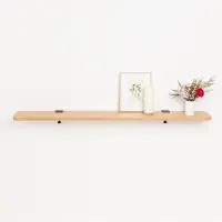 TIPTOE Bracket Wandplank Graphite Black | 150x20cm | Solid Oak