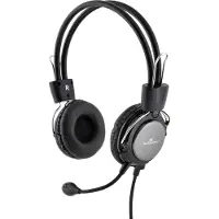 Blue Stork MC-201 Zwart/Zilver Hoofdtelefoon met Microfoon