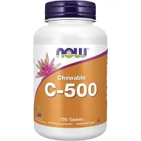 Now Vitamine C 500 mg Kersensmaak 100 Pc