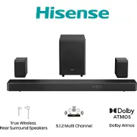 Hisense Soundbar AX5125H Dolby Atmos 5.1.2 Zwart Fnac exclusief
