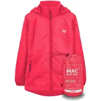 Mac In A Sac Neon roze (Watermelon) kinderregenjas van 110/122