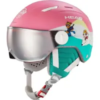 Head - Kinder skihelmen - Maja Visor Paw voor Unisex - Kindermaat 52-56 cm - Roze