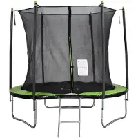 Viking Choice Trampoline 8FT (244 cm) met Veiligheidsnet en Ladder – Groen/Zwart – 244cm Doorsnede