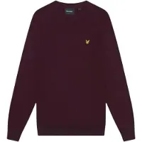 Lyle & Scott rijke bordeauxrode pull-over trui met ronde hals