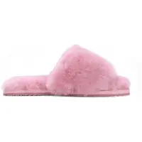 Infinity Leather Dames schapenvacht pantoffels roze warme winter bont slippers - Nordic