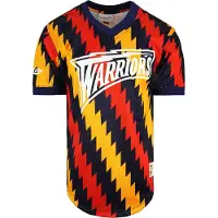 Mitchell & ness NBA Golden State Warriors Wordmark Mesh Heren T-shirt