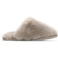 Infinity Leather Dames schapenvacht pantoffels taupe warme winterbont muiltje - Aurora